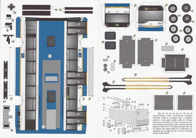 Papierový model - Trolejbus Solaris Trollino 12